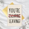 Humorous Escape Leaving Card for Coworker, Funny Going Away Card