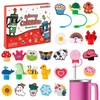Advent Calendar 2024 Straw Toppers - Christmas Countdown Calendar 24