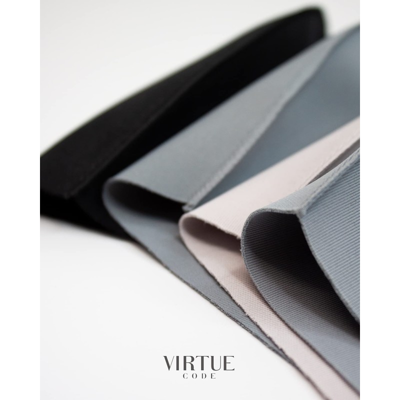 VIRTUE CODE Second Skin Cloth Face Mask Pack. 4 Buttery