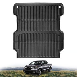 XPORTION Truck Bed Mat for 2017-2024 Honda Ridgeline 5.3FT All Weather Protection Truck Bed Cargo Mat Accessories TPE Heavy Duty Pickup Bed Liner
