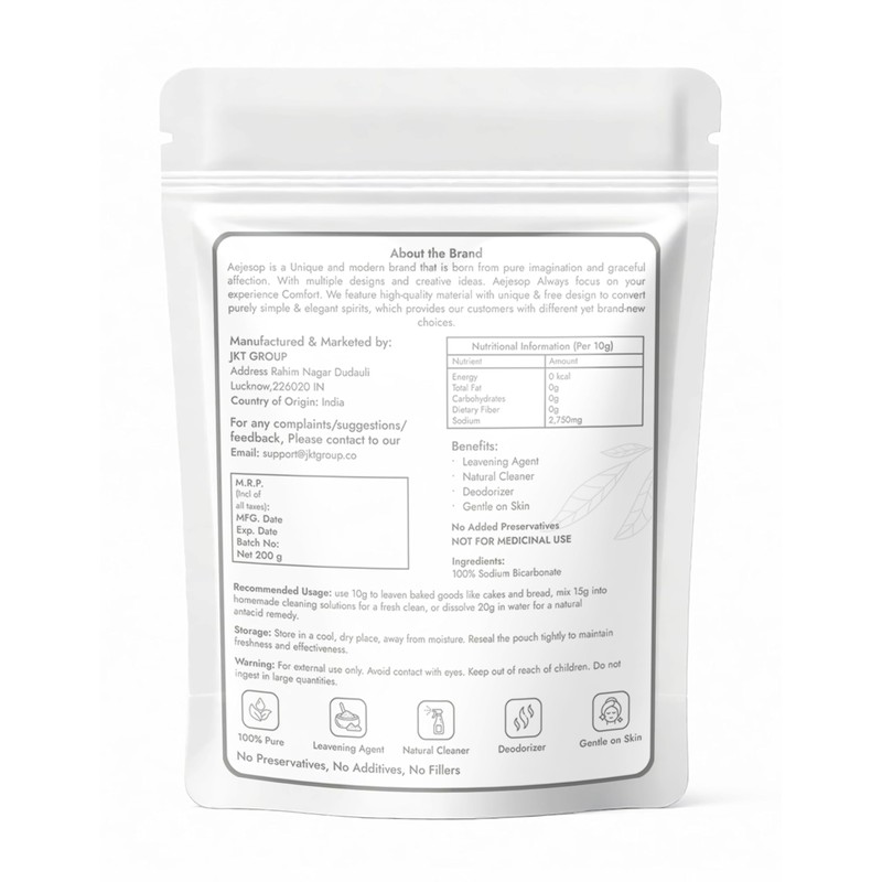 AEJESOP Baking Soda, Sodium Bicarbonate,7oz(200g)