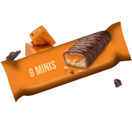 Little Secrets Milk Chocolate Caramel Cookie Bars | 8 Minis | Made in Europe | Nothing Artificial & No Sugar Alcohols | Sustainable Cocoa | 3.4 Ounce, Pack of 1