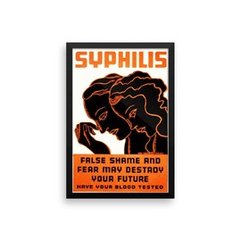 Vintage Poster - Syphilis 1202 - Enhanced Matte Paper Framed Poster (12x18)