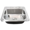 eModernDecor Inc. 25 Inch Top-Mount/Drop-In Stainless Steel Kitchen Island/Bar Sink
