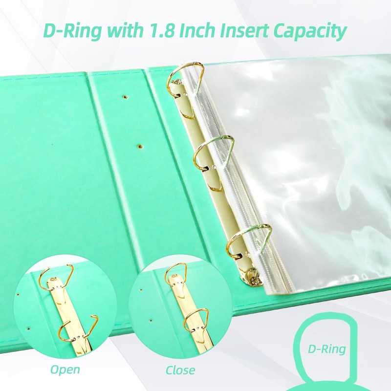 Craftask 12x12 Photo Album 3 Ring Binder, PU Leather Cover