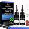 aqootbul Premium Quartz Countertop Repair Kit, 2pcs White Granite And