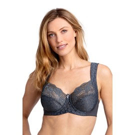 Miss Mary of Sweden Jacquard & Lace Bügel-BH mit seitlicher Unterstützung Dunkelgrau 90D