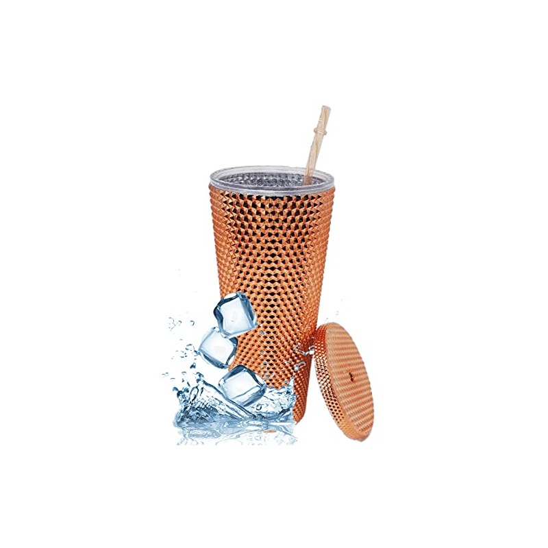 Plastic Cup with Rivets - Double Walled Plastic Cold Cup