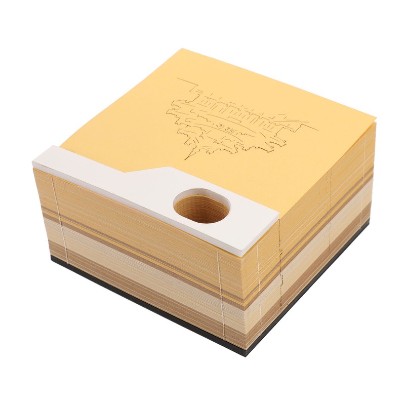 3D Memo Pad Chinese Dragon Palace Craft Paper Carving Sculpture