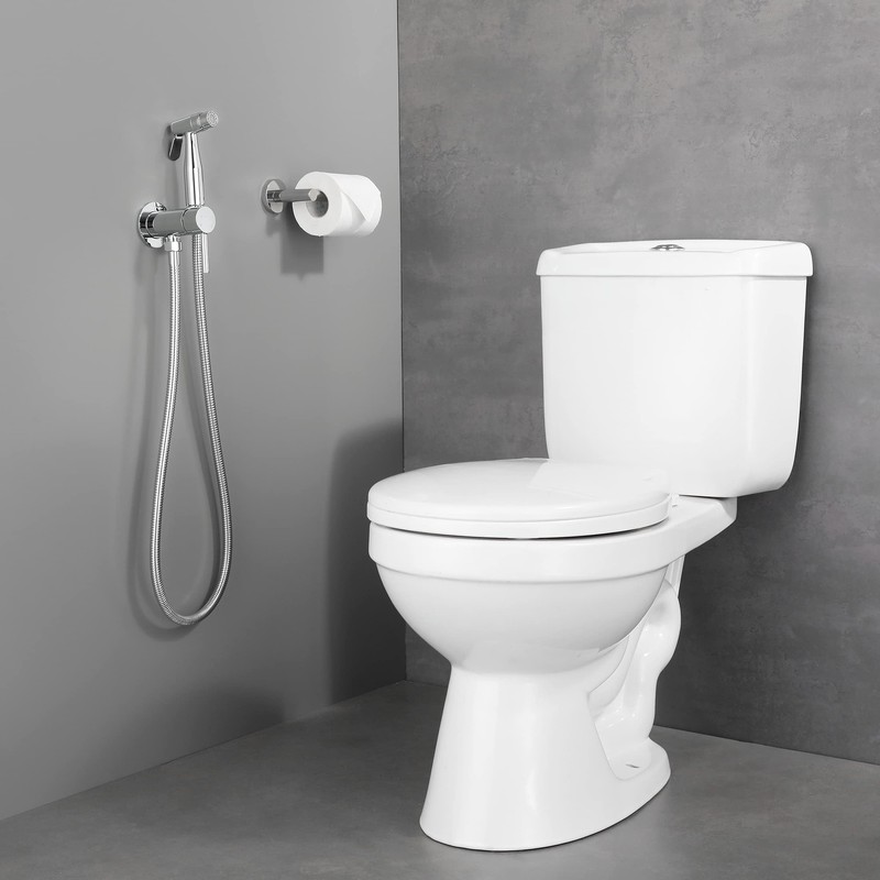 Chrome Handheld Bidet Sprayer for Toilet Warm Water, WiPPhs Stainless
