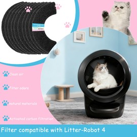 10 Pack Carbon Filters for Litter Robot 4 Cat Litter Box Filters