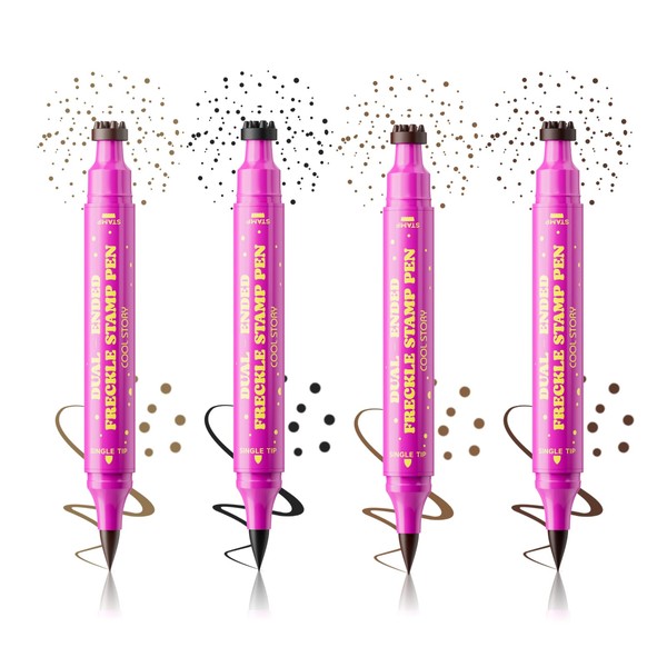 CAKAILA 2-in-1 Dual Ended Freckle Stamp Eyeliner Pen,Natural Lifelike Freckle