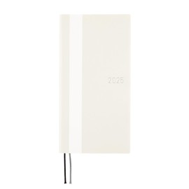 Hobonichi Techo 2025 Weeks [Japanese/Tall and Slim Size/April Start/Planner] White Line: Ivory