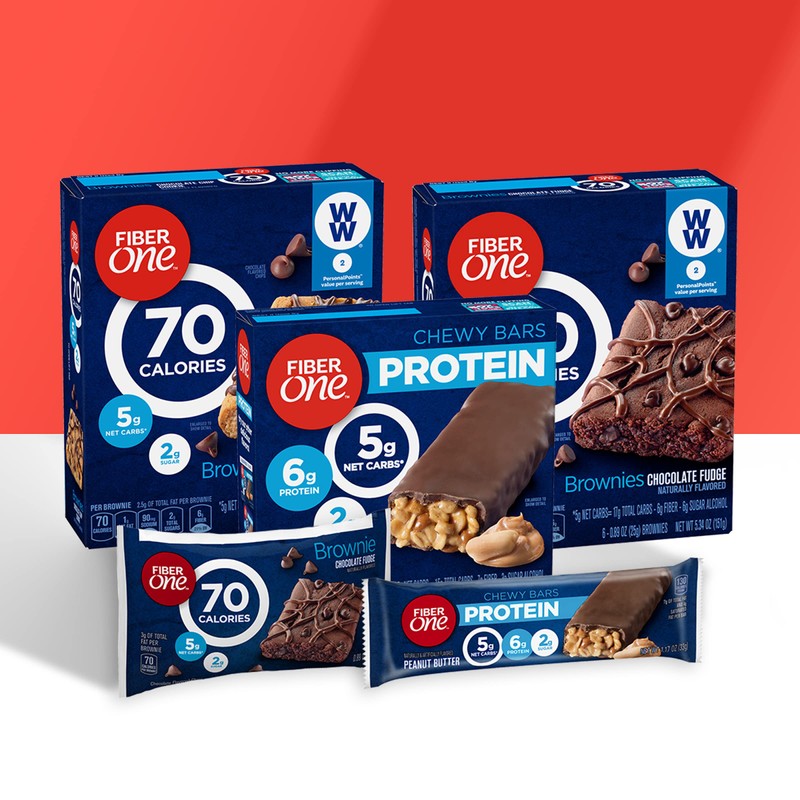 Fiber One Chewy Protein Bars, Caramel Nut, Protein Snacks, 10