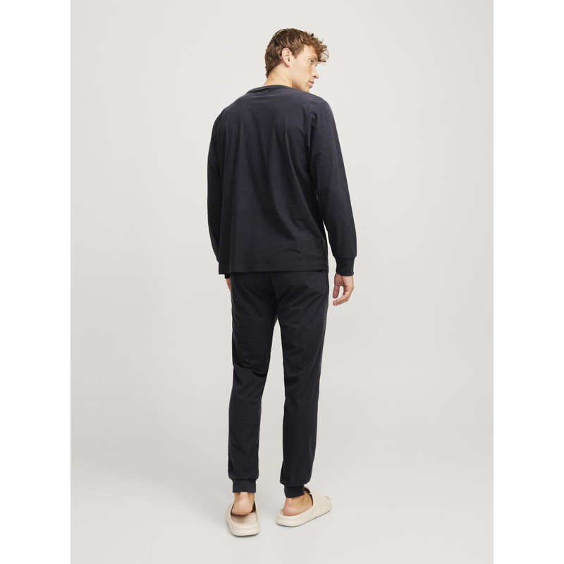 JACK & JONES Solid Lounge Top & Bottom Set-Black-Small