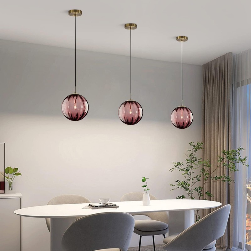 KCO Lighting Modern Globe Pendant Light Contemporary Small Gold Pendant