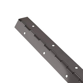 Gedotec Piano Tape for Screwing | Rolled Door Hinge | Burnished Steel | Screw-On Tape 1750 x 32 mm | Stabilo | Furniture Hinge Drilled | 1 Piece - Rod Hinge
