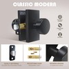 Newlaking Matte Black Zinc Alloy Privacy Door Knob with Lock,