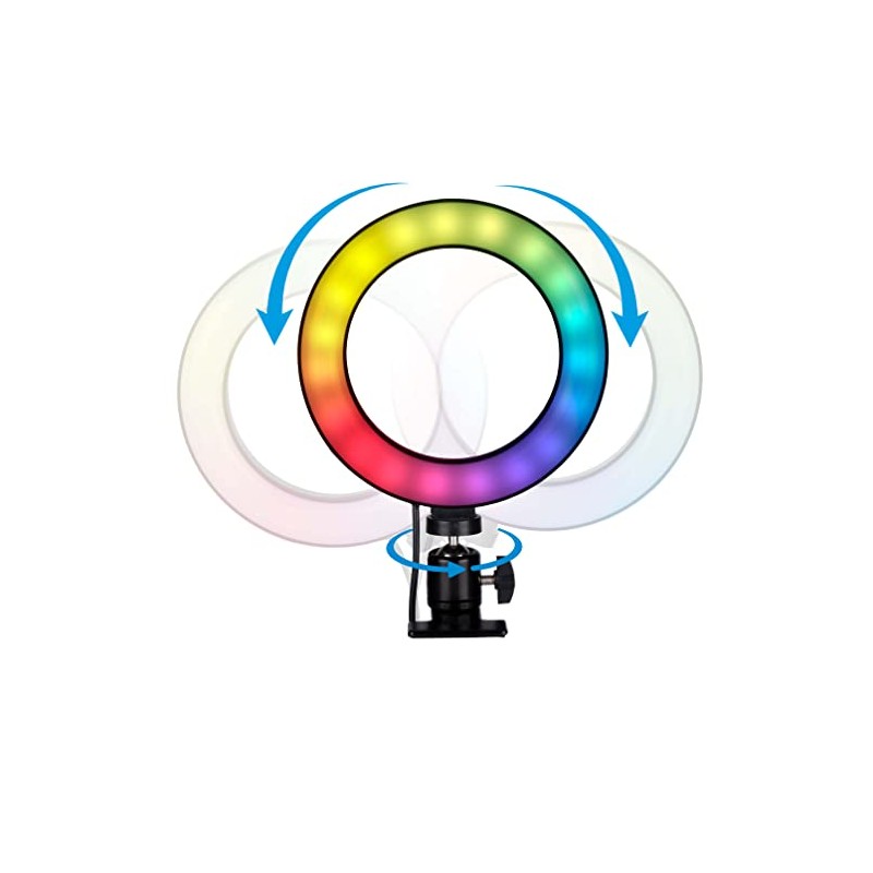 GRUNDIG Anillo de luz con Clip Selfie Light RGB y