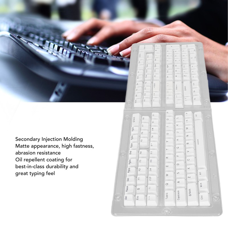 132 Key PBT Keyboard Keycaps OEM Height Secondary Injection Molding