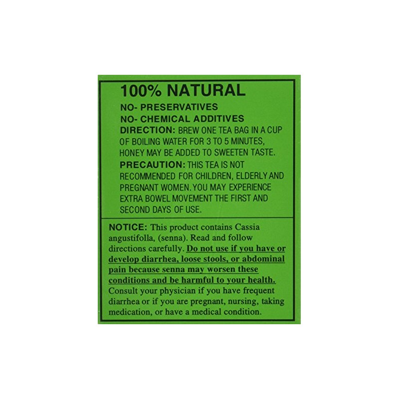 1 BOX CALIFORNIA DIETERS' DRINK EXTRA STRENGTH TEA 1.76 OZ