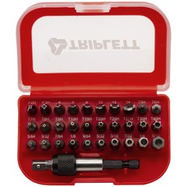 Triplett TSBK-001 Security Bit Kit 32-Piece Kit with 30 Industrial-Grade Bits for Tamper Proof Fasteners