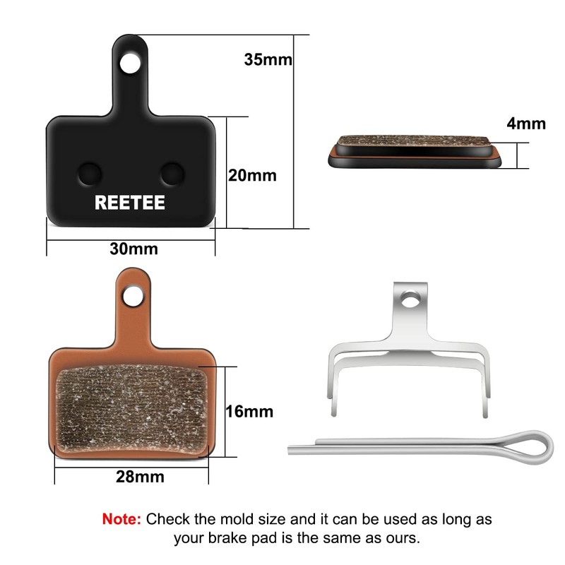 REETEE Bicycle Brake Pads 2 Sets Brake Pads Bicycle High