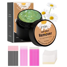 EMEDA Eyelashes Extension Remover 10g, Lash Extension Remover for Individual Lashes with Chamomile Gentle Formula, 0.35oz Professional Removal Cream Kits with Tools (02)