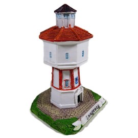 Generisch Langeoog Lighthouse 10 x 6.5 x 6.5 cm Maritime North Sea Hightower Lake Figurine Decoration GCG 6201371