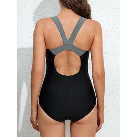 ATTRACO Women's Swimming Costume Athletic One Piece Swimmsuit Racerback Exercise Swimwear