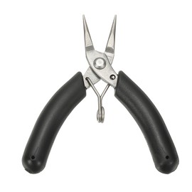 HARFINGTON Round Nose Pliers 4" Mini Jewelry Pliers Tapered Jaw with Non-slip PVC Handle for Jewelry Model Electronic 3D Print, Black