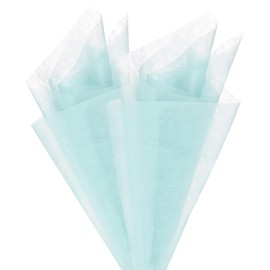 M METERXITY 38-Sheet Korean Cotton Wrapping Flower Paper, 11.8 Inch Waterproof Floral Wrapping Cotton Paper for Bouquets/Gift Packaging [Sky Blue]