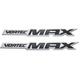 3Pcs Vortec MAX High Output Emblems Car Badges 3D Decal Replacement for Silverado (Chrome/Black)