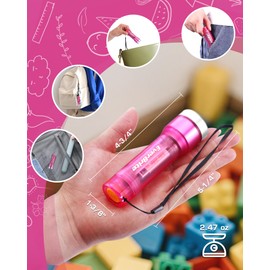 EverBrite Mini Flashlight, LED Flash Light with 3 Modes, 3 AAA Batteries Included, Water-Resistant Small Flashlight for Emergencies and Camping, Pink, 1 Pack