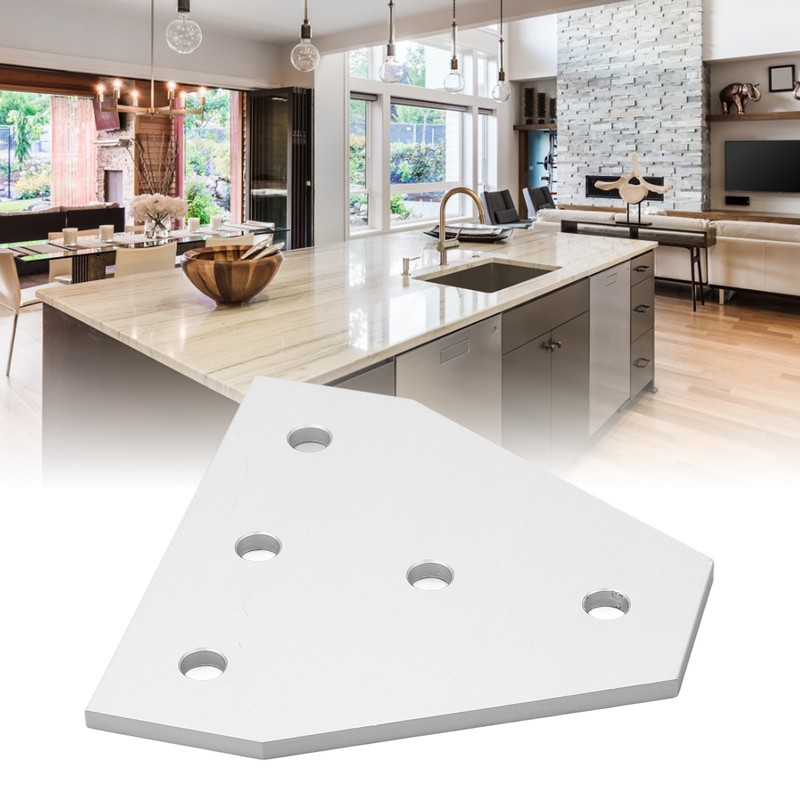 5PCS Flat Tie Plate Aluminum Alloy 5 Holes Compression Resistance