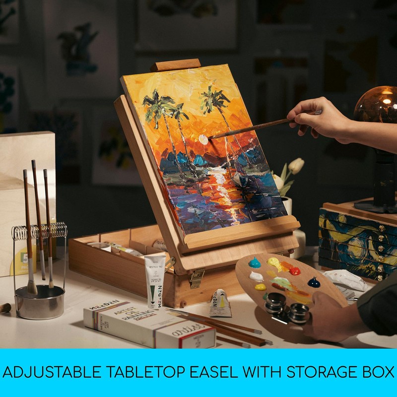 MEEDEN Extra-Large Tabletop Easel, Solid Beech Wood Table Top Easels