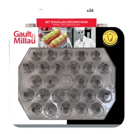 GAULT&MILLAU - Set of 26 Piping Nozzles for Decorating - Baking - Create Refined Decor - Durable and Functional - 1 Piece