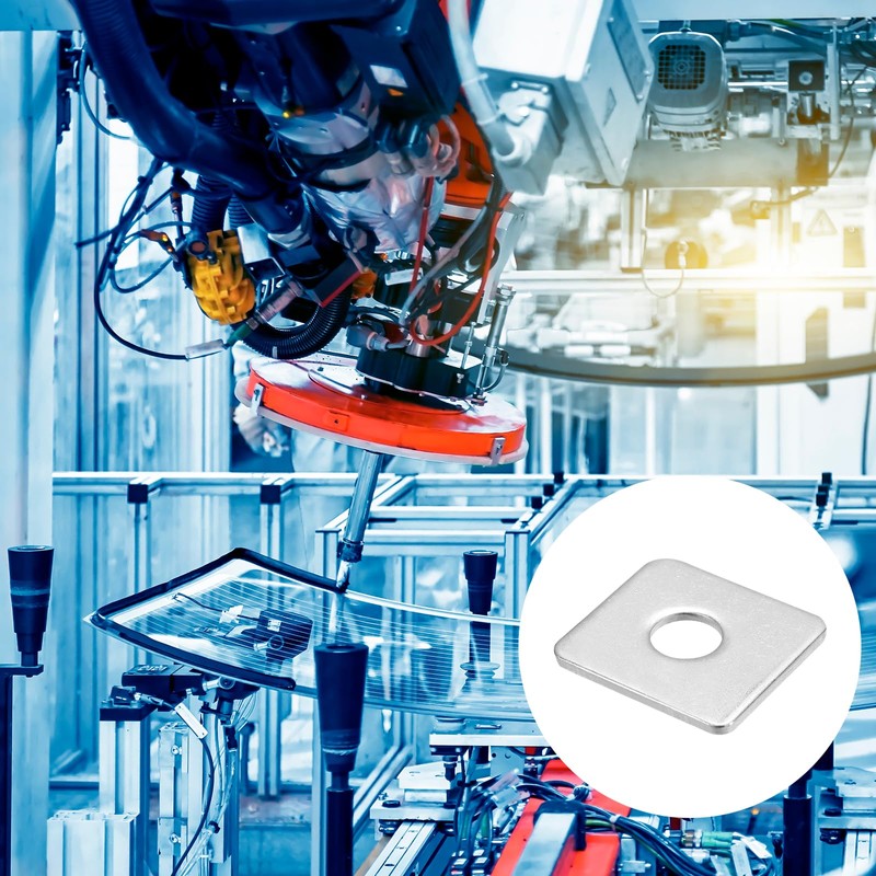 sourcing map Square Washer, 20Pcs M10x30x30x3mm 304 Stainless Steel Square