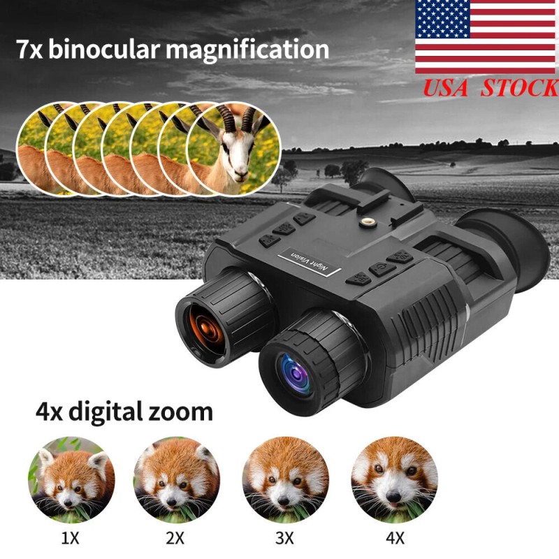 GOYOJO 3D 1080P 4K Night Vision Binoculars Infrared Head Mounted