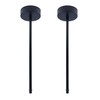 MY MIRONEY 2 Sets Black Pendant Light Fixture Rod with