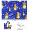 Apol Eid Mubarak Gift Wrapping Paper,8 Sheets Blue and Gold