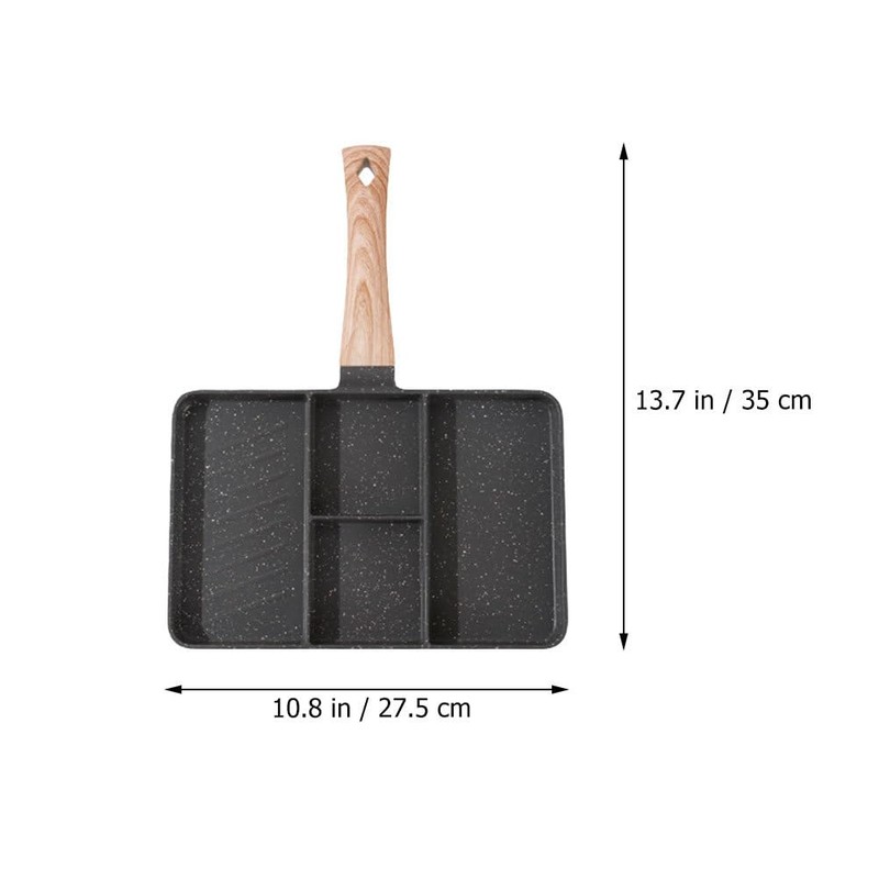 CALLARON Grill Pan for Stove - Nonstick Divided Grill Pan