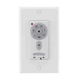 Fanimation 6 Speed Ceiling Fan Wall Control for DC Motor Fans - White