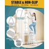 GORWARE 4 Step Ladder, Foldable Step Stools 330lbs Lightweight Sturdy