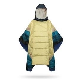 hotkoko Camping Blanket, Poncho Wearable Hoodie Blankets Outdoor Waterproof Windproof Warm Durable & Portable for Stadium, Concerts, Car,Travel, Beach, Picnic, Grass,75 * 52 inch