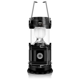 DIBMS Solar Camping Lantern, Collapsible LED Solar USB Rechargeable Lantern Flashlight Emergency Hanging Lights for Camping Hurricanes Power Outages Indoor Outdoor