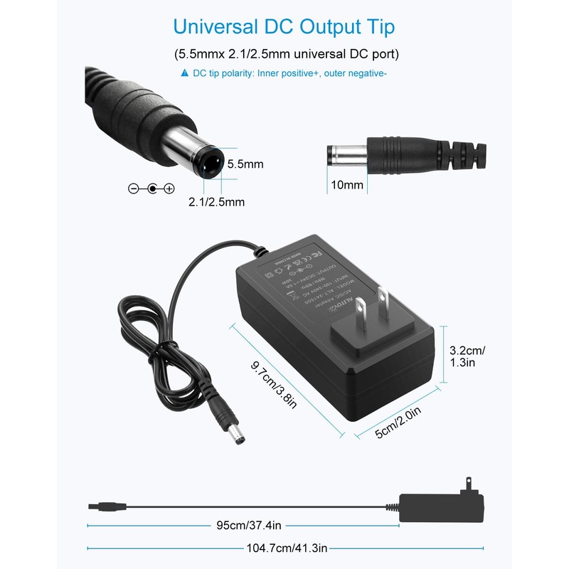 ALITOVE 24V Power Supply 24 Volt 1.5A 36W AC Adapter