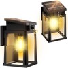 GOODEA 2 Pack Solar Wall Lights Outdoor Waterproof with Motion