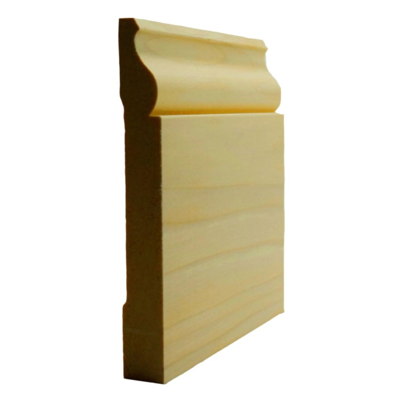 EWBB12 Colonial Baseboard 5-1/4" Tall x 11/16" Moulding. Unfinished, Sapele