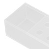 12 Holes Rectangular Flowers Vase With LED Light Clear Acrylic